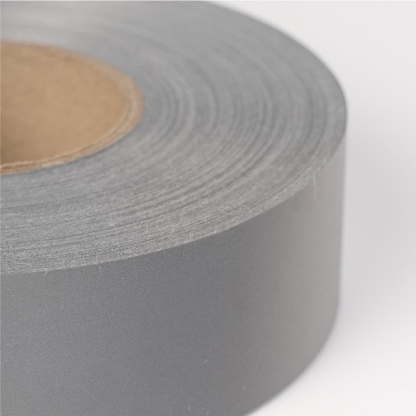 Grey polyester cotton reflective strip