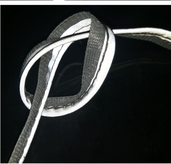 Bright silver reflective edging strip