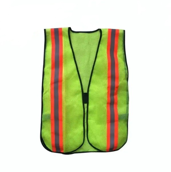 Yellow vest with hanging pockets