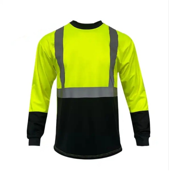 Yellow/Black attention t-shirt, flexible reflectors