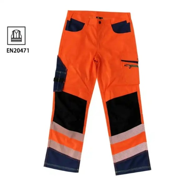 Pants orange/black