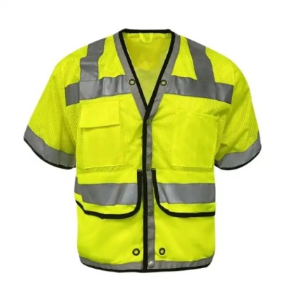 Yellow attention t-shirt, flexible reflectors, Yellow attention t-shirt, flexible reflectors