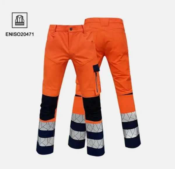 Pants orange/black